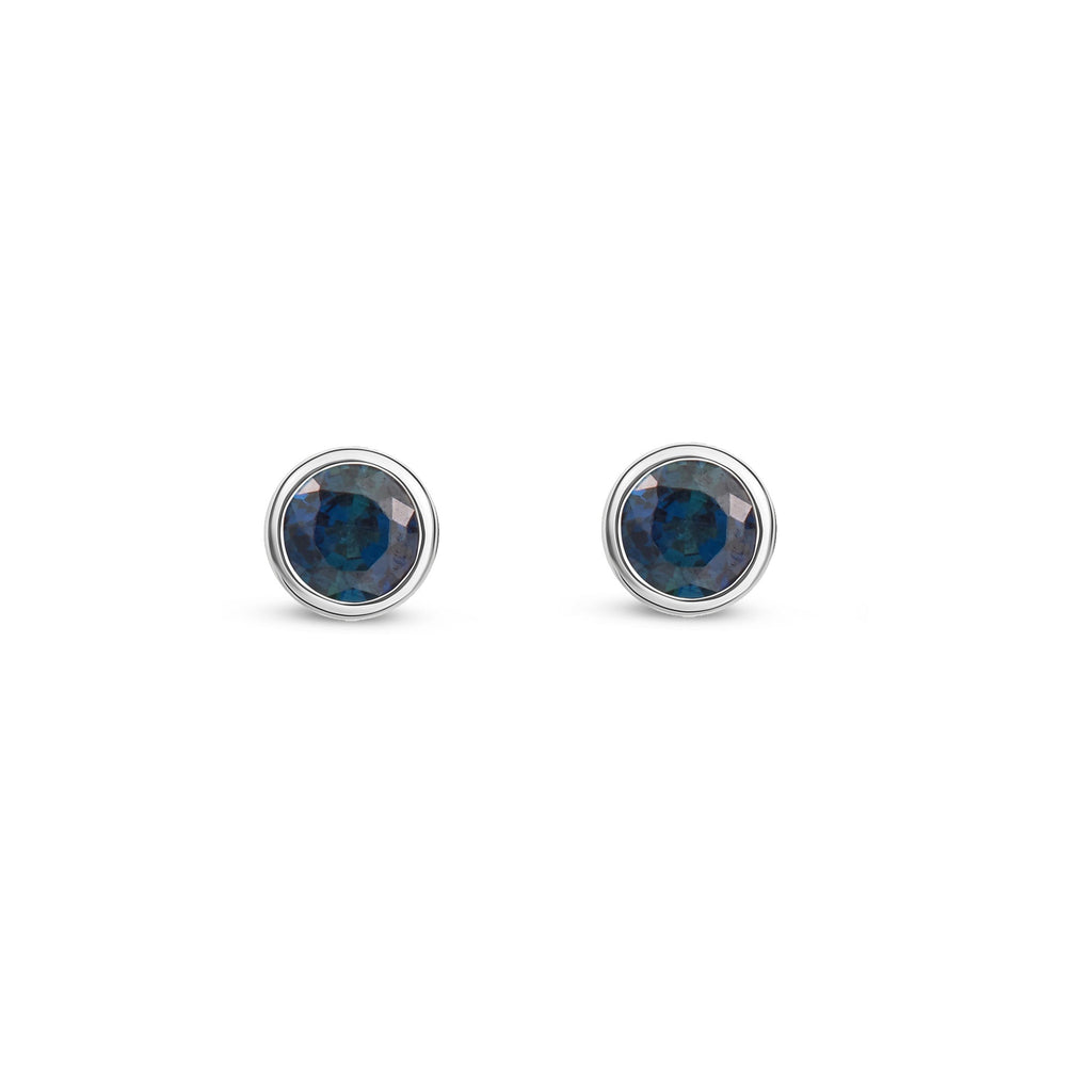 18ct White Gold 2.47ct Sapphire Blossom Stud Earrings – Walker & Hall